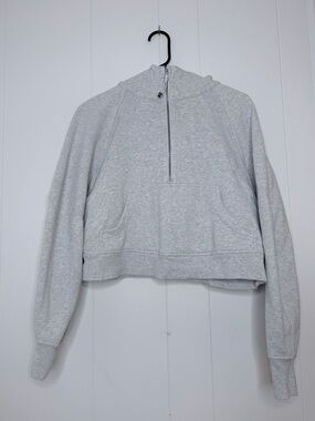 Lululemon Scuba Light Gray Half-Zip Hoodie - Women XS/S